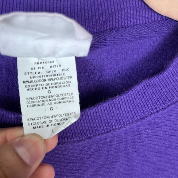 Vintage Champion Reverse Weave Crewneck Sweatshirt Purple Sz Large - Picture 8 of 12